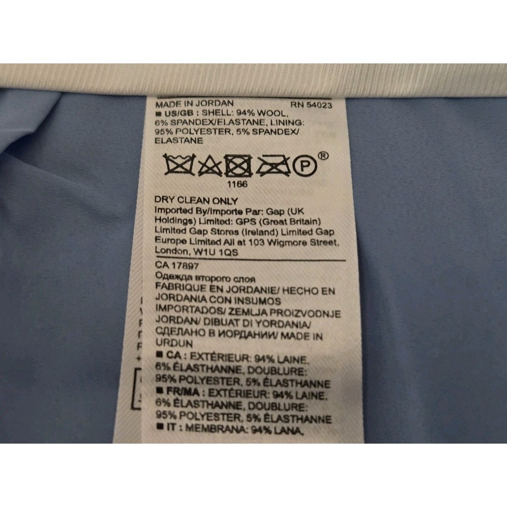 New Banana Republic Ryan Dress Pants Women's Size 0 Preppy Blue NWT - Picture 7 of 9